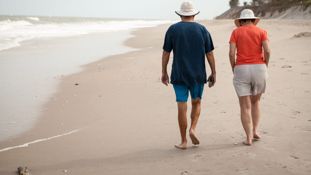 Couple Walking on the Beach